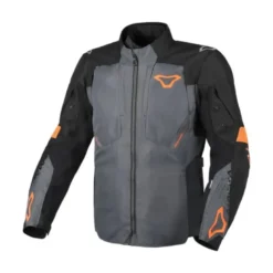 Giacca In Tessuto Macna Notch Nero Arancio