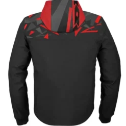 Giacca in Tessuto Spidi Hoodie Evo Sport Nero Rosso
