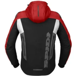 Giacca in Tessuto Spidi Hoodie Warrior Nero Rosso Bianco