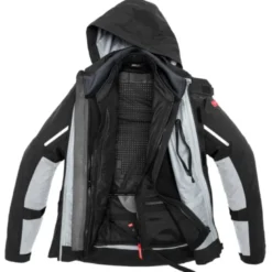 Giacca in Tessuto Spidi H2Out Mission-T Nero Ghiaccio