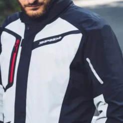 Giacca in Tessuto Spidi  H2Out Mission-T Shield Nero Ghiaccio