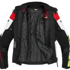 Giacca in Tessuto Spidi Progressive Tex Bianco Rosso