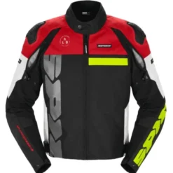 Giacca in Tessuto Spidi Progressive Tex Bianco Rosso