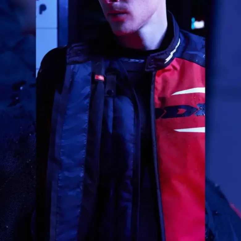 Giacca in Tessuto Spidi Race-Evo H2Out Nero Rosso