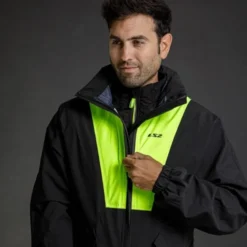 Giacca Unisex Antipioggia Ls2 X-Rain Nero H-V Giallo
