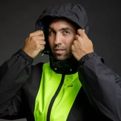 Giacca Unisex Antipioggia Ls2 X-Rain Nero H-V Giallo