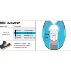 Guanciali Shoei Cheek Pad 39 Per Caschi NXR 2