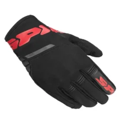 Guanti Donna In Tessuto Spidi Flash H2out Nero Rosso