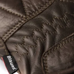 Guanti In Pelle Blauer Banner Marrone