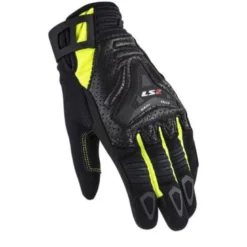 Guanti in Pelle e Tessuto Donna Ls2 All Terrain Nero H-V Giallo