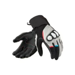 Guanti In Pelle E Tessuto Revit Combustion Nero Grigio Chiaro