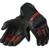 Guanti In Pelle E Tessuto Revit Striker 3 Nero Rosso