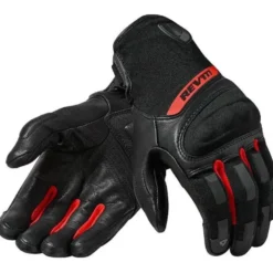 Guanti In Pelle E Tessuto Revit Striker 3 Nero Rosso