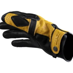 Guanti In Pelle Ls2 Duster Nero Giallo Mostarda
