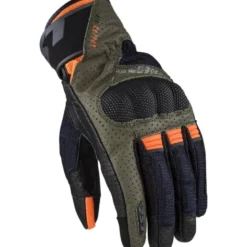 Guanti in Pelle Ls2 Raptor Air Verde Blu H-V Arancio
