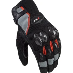 Guanti In Pelle Ls2 Spark II Air Nero Grigio Rosso