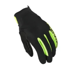 Guanti in Pelle Macna Obtain Leather Nero Giallo Fluo