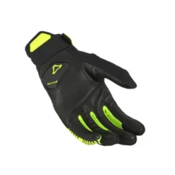 Guanti in Pelle Macna Obtain Leather Nero Giallo Fluo