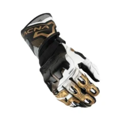 Guanti In Pelle Macna Powertrack 2.0 Nero Bianco Oro