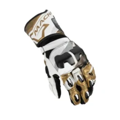 Guanti In Pelle Macna Powertrack 2.0 Nero Bianco Oro