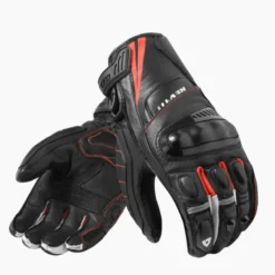 Guanti In Pelle Revit Chicane Nero Rosso