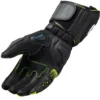 Guanti in Pelle Revit Control Nero Giallo Neon