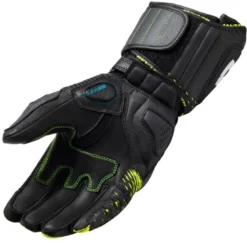 Guanti in Pelle Revit Control Nero Giallo Neon