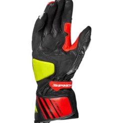 Guanti In Pelle Spidi Carbo 7 Rosso Giallo Fluo
