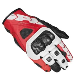 Guanti In Pelle Spidi Carbo Short Nero Rosso