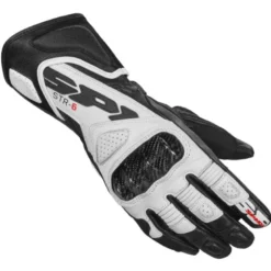 Guanti In Pelle Spidi Str-6 Lady Nero Bianco