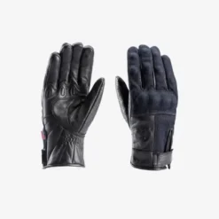 Guanti In Tessuto Blauer Combo Denim Nero