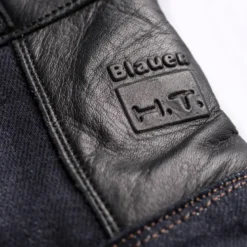 Guanti In Tessuto Blauer Combo Denim Nero