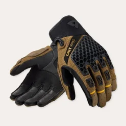 Guanti In Tessuto E Pelle Revit Caliber 2 Nero Marrone
