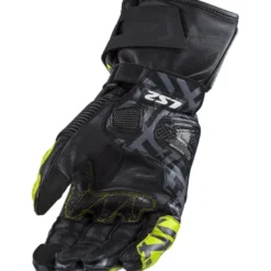 Guanti Racing In Pelle Ls2 Feng Nero H-V Giallo