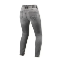 Jeans Donna Revit Shelby 3 Ladies Skinny Grigio Medio Used L30 Accorciato
