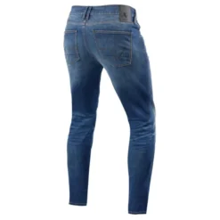 Jeans Uomo Revit Carlin Sk Blu Medio Slavato L32 Accorciato