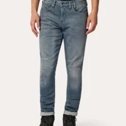 Jeans Uomo Revit Carlin Sk Grigio Medio Slavato L32 Accorciato