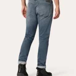 Jeans Uomo Revit Carlin Sk Grigio Medio Slavato L32 Accorciato
