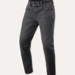 Jeans Uomo Revit Detroit 3 Tapered Nero Scuro Stone Accorciato L32