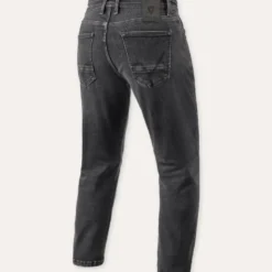 Jeans Uomo Revit Detroit 3 Tapered Nero Scuro Stone Accorciato L32
