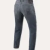 Jeans Uomo Revit Keegan Tapered Grigio Medio Slavato Normale L34