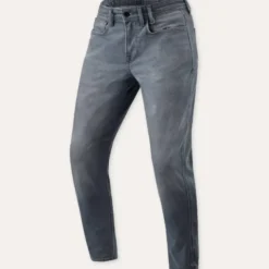 Jeans Uomo Revit Keegan Tapered Grigio Medio Slavato Normale L34