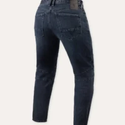 Jeans Uomo Revit Moto 2 Tf Blu Scuro Nero Effetto Usato L30 Extra Accorciato