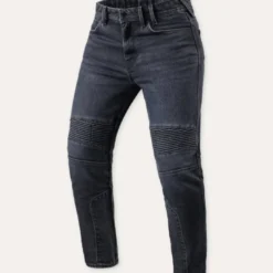 Jeans Uomo Revit Moto 2 Tf Blu Scuro Nero Effetto Usato L30 Extra Accorciato