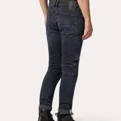 Jeans Uomo Revit Moto 2 Tf Blu Scuro Nero Effetto Usato L30 Extra Accorciato