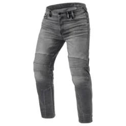 Jeans Uomo Revit Moto 2 Tf Grigio Medio Slavato L36 Allungato