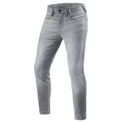 Jeans Uomo Revit Piston 2 Sk Grigio Chiaro Slavato L36 Allungato
