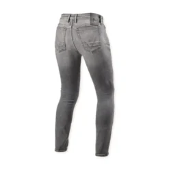 Jeans Uomo Revit Piston 3 Skinny Grigio Medio Used L36 Allungato