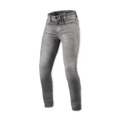 Jeans Uomo Revit Piston 3 Skinny Grigio Medio Used L36 Allungato
