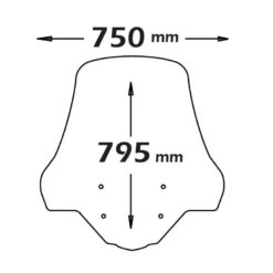 Kit Completo Parabrezza Isotta Alta Protezione per Piaggio Mp3